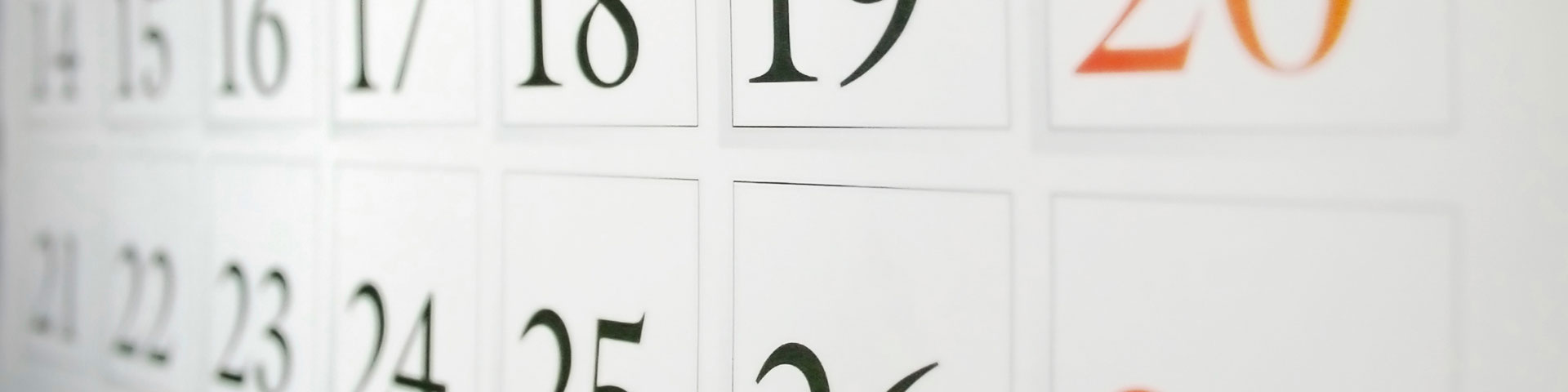 An image of dates on a calendar